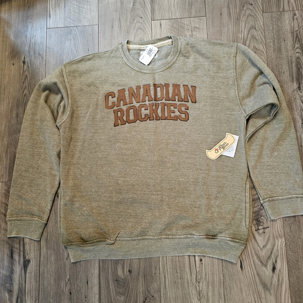 RIVER WEAR Men's Classic Crewneck Soft Cotton Pullover Sweater - Beige